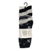 Ladies Design Socks Black and Grey Floral Print 5 Pairs Socks FabFinds   