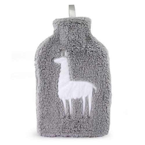 Lux Grey Llama Hot Water Bottle Hot Water Bottles Cosy & Snug   