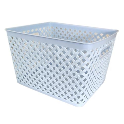 Pastel Woven Storage Basket - Assorted Colours Storage Baskets Home Collection Large Sky Blue 