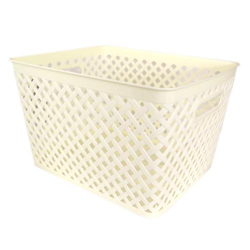 Pastel Woven Storage Basket - Assorted Colours Storage Baskets Home Collection Large Cream 