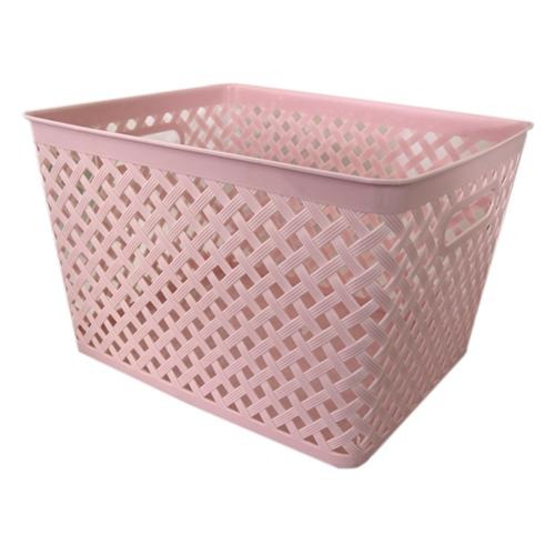 Pastel Woven Storage Basket - Assorted Colours Storage Baskets Home Collection Large Pink 
