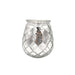 Large Silver Patterned Tealight Holder 15cm Christmas Candles & Holders The Satchville Gift Company   
