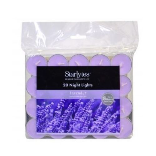 Starlytes 20 Night Lights Candles Lavender Candles Starlytes   