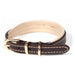 Hounds Contrast Leather Dog Collar Assorted Sizes & Colours Dog Accessories Hounds Brown & Cream Small 45cm  