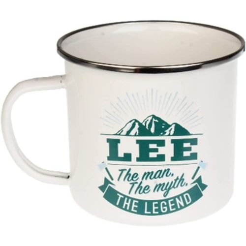 Enamel Personalised Coffee Mug Lee Mugs FabFinds   