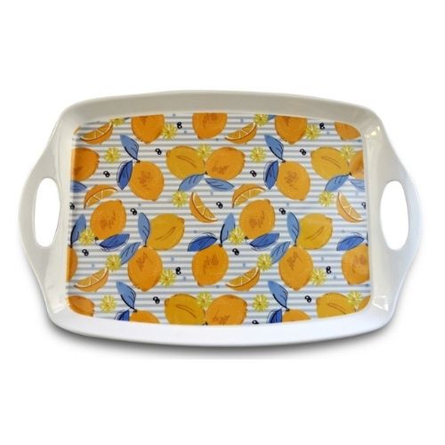 Lemon Patterned Kitchen Tray Kitchen Accessories FabFinds   