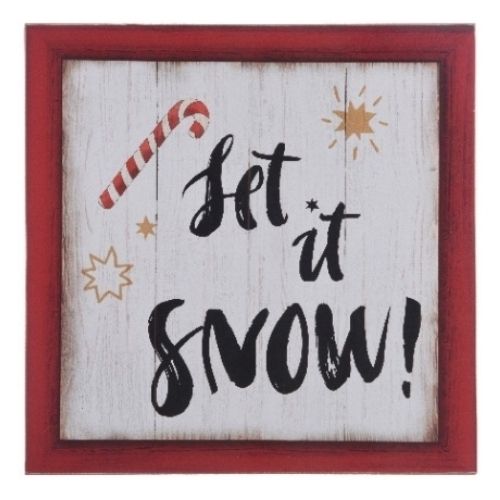 Let it Snow Christmas Slogan Sign Christmas Festive Decorations FabFinds   
