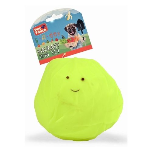 Pet Touch Squeaky Dog Toy Assorted Foods Dog Toys Pet Touch Cabbage  