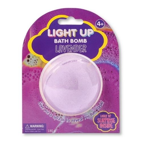 Light Up Bath Bomb Assorted Scents 180g Bath Salts & Bombs FabFinds Lavender  