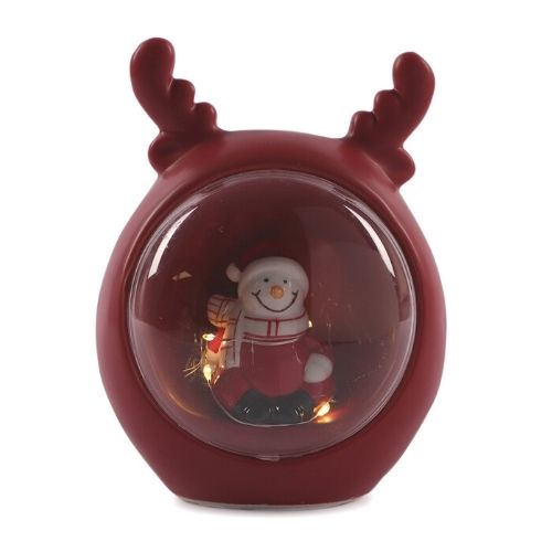 Red Light Up Christmas Character Ornaments Assorted Designs Christmas Ornament FabFinds Snowman  