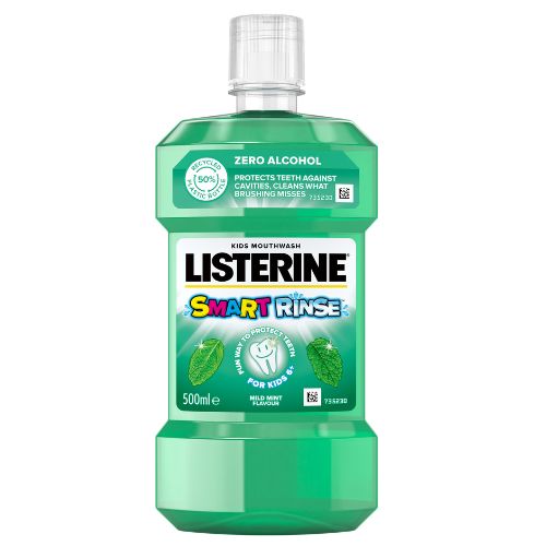 Listerine Kids Smart Rinse Mouthwash Mild Mint 500ml Toothpaste & Mouthwash Listerine   