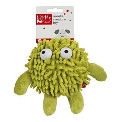 Little Petface Noodle Creature Dog Toys Pet Face Green  