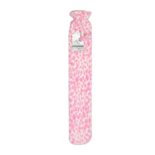 Cosy and Snug Long Hot Water Bottle Assorted Designs Hot Water Bottles Cosy & Snug Pink Leopard print  