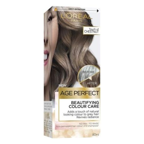 L'Oreal Age Perfect Colour Care Non-Permanent Hair Toner Chestnut 80ml Hair Dye l'oreal   