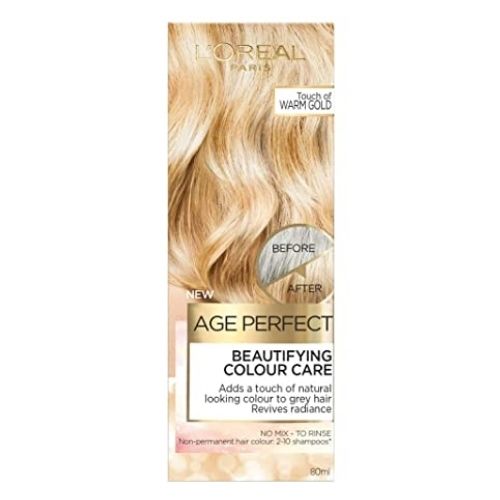 L'Oreal Age Perfect Colour Care Non-Permanent Hair Toner Warm Gold 80ml Hair Dye l'oreal   