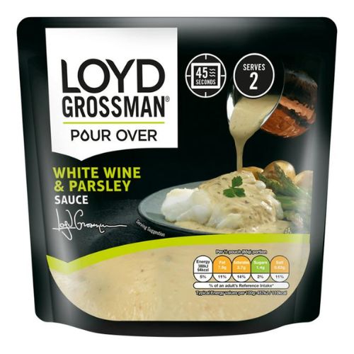 Loyd Grossman Pour Over White Wine & Parsley Sauce 170g Cooking Ingredients Loyd Grossman   