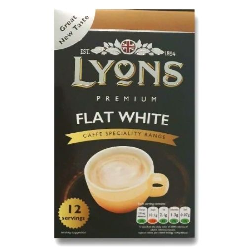 Lyons Premium Flat White Instant Coffee x 12 Sachets Coffee Lyons   