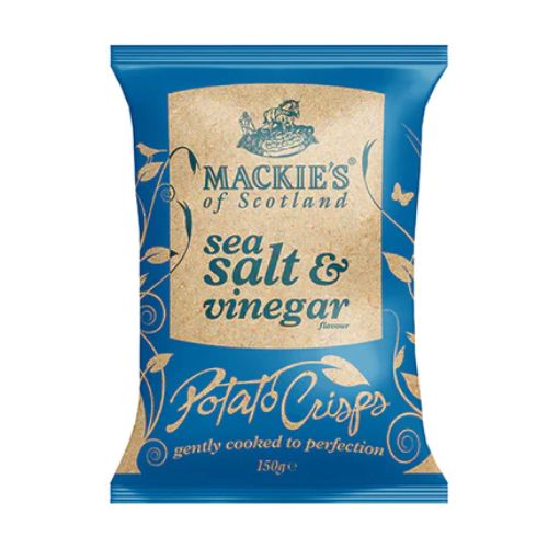 Mackies Sea Salt & Vinegar Potato Crisps 150g Crisps, Snacks & Popcorn MACKIES   