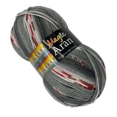 Magic Aran Knitting Yarn Grey 250g Knitting Yarn & Wool FabFinds   