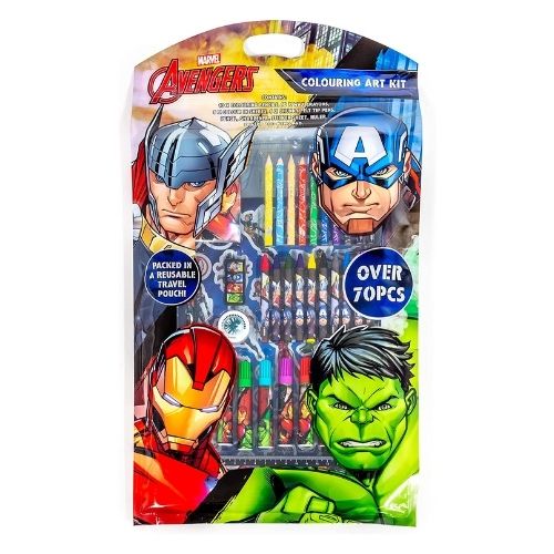 Marvel Avengers Colouring Art Kit 70 Pieces Kids Stationery marvel   