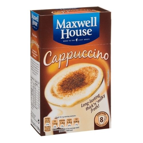 Maxwell House Cappuccino Instant Coffee 8 x Sachets 108g Coffee Maxwell House   