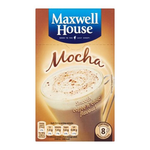 Maxwell House Mocha Instant Coffee 8 Pk 108g Coffee Maxwell House   