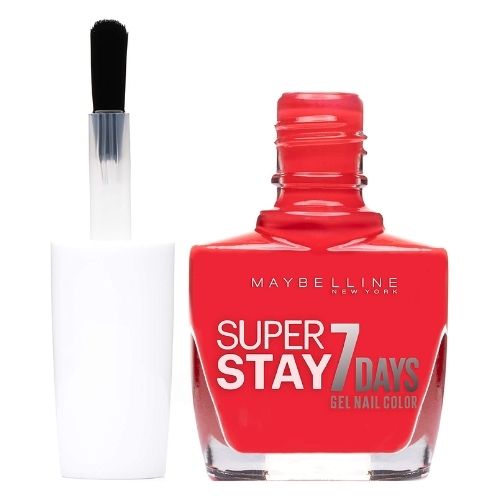 Maybelline Superstay 7 Days 490 Hot Salsa Nail Polish 10ml Nail Polish maybelline   