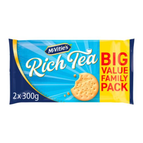 McVitie's Rich Tea Classic Biscuits Twin Pack 2 x 300g Biscuits & Cereal Bars McVities   