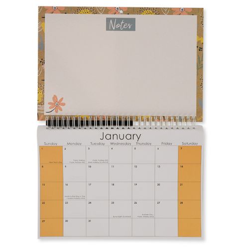 Memo Wall Calendar Assorted Styles Calendars FabFinds Flowers  