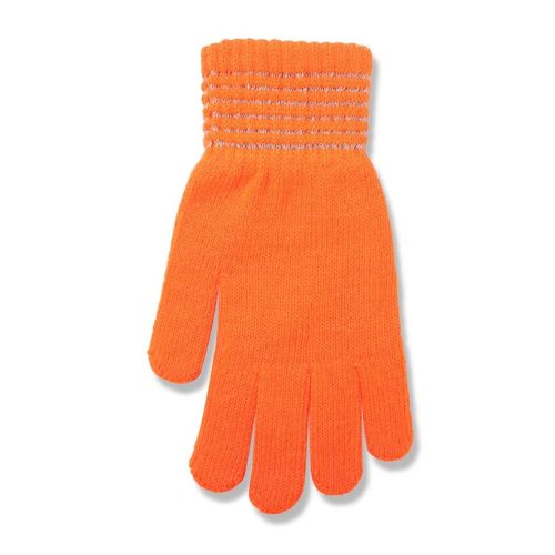 Mens Reflective Knitted Gloves One Size Assorted Colours Hats, Gloves & Scarves FabFinds Neon Orange  