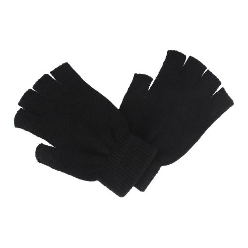 Mens Fingerless Thermal Magic Gloves Black One Size Hats, Gloves & Scarves rjm   