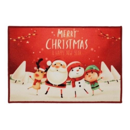 Merry Christmas & Happy New Year Doormat 50cm x 75cm Christmas Decorations FabFinds   