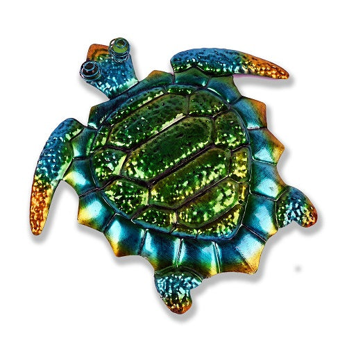 Vibrant Metal Turtle Garden Wall Art Decoration Home Decorations FabFinds Green & Blue  