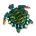 Vibrant Metal Turtle Garden Wall Art Decoration Home Decorations FabFinds Green & Blue  