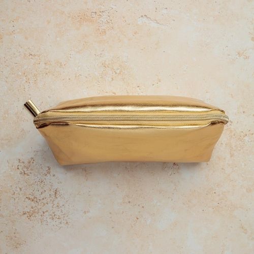 Metallic Gold Cosmetic Bag Make-Up Bags chickidee   