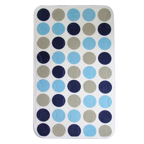 Home Collection Microfibre Spotted Bath Mat Bathroom Accessories Home Collection   
