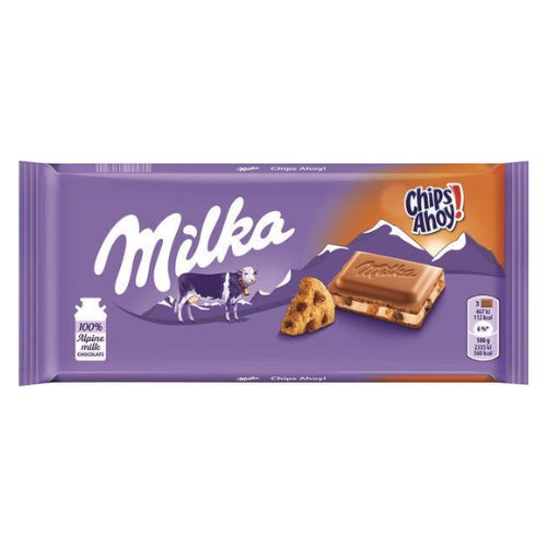 Milka Chips Ahoy! Chocolate Bar 100g Chocolate Milka   