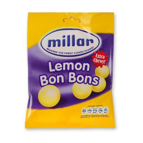Millar Lemon Bon Bons 150g Sweets, Mints & Chewing Gum millar   