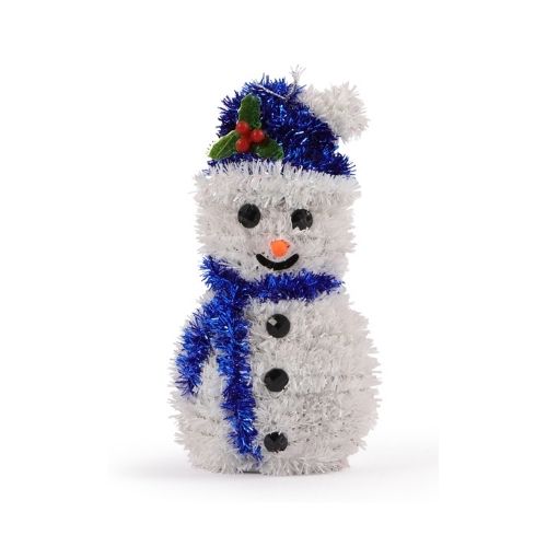 Christmas Mini Tinsel Snowman Decoration Christmas Decoration FabFinds   