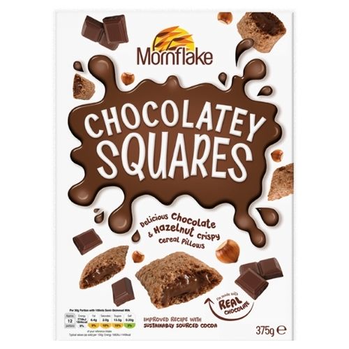 Mornflake Chocolatey Squares Cereal 375g Cereals mornflake   
