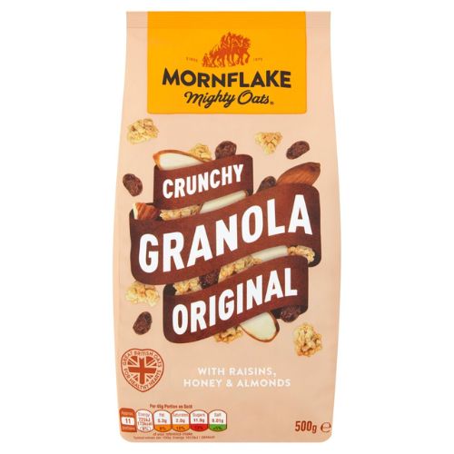 Mornflake Mighty Oats Crunchy Granola Original 500g Cereal & Granola mornflake   