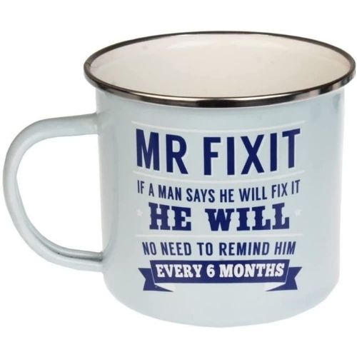 Enamel Personalised Coffee Mug Mr Fixit Mugs FabFinds   