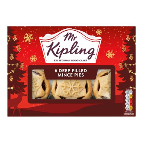 Mr Kipling 6 Deep Filled Mince Pies Biscuits & Cereal Bars Mr Kipling   