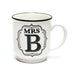 Mrs B White and Black Alphabet Mug Mugs FabFinds   