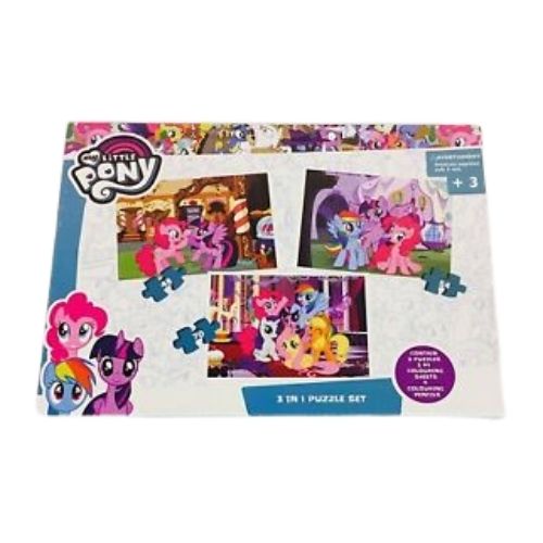 My Little Pony 3-In-1 Puzzle And Colouring Set Jigsaw Puzzles My Little Pony   