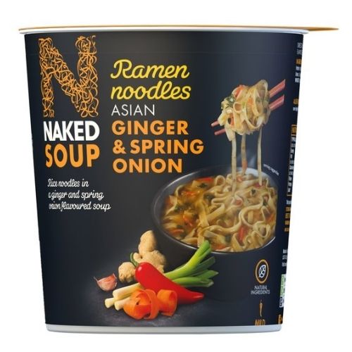 Naked Soup Ramen Noodles Ginger & Spring Onion 80g Pasta, Rice & Noodles Naked   