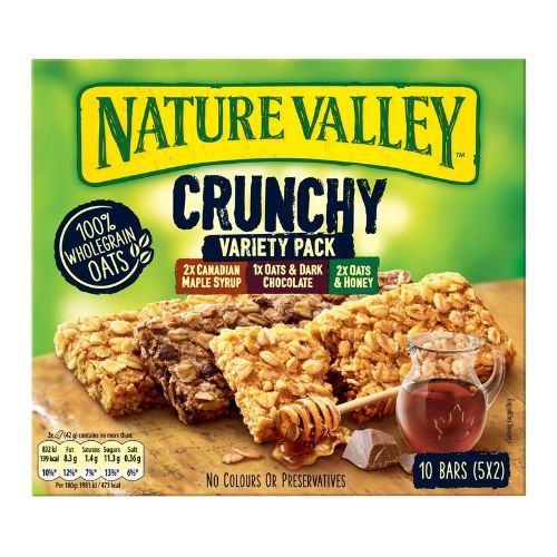 Nature Valley Crunchy Cereal Bars Variety Pack 10 Bars (5x2) Cereal Bars nature valley   