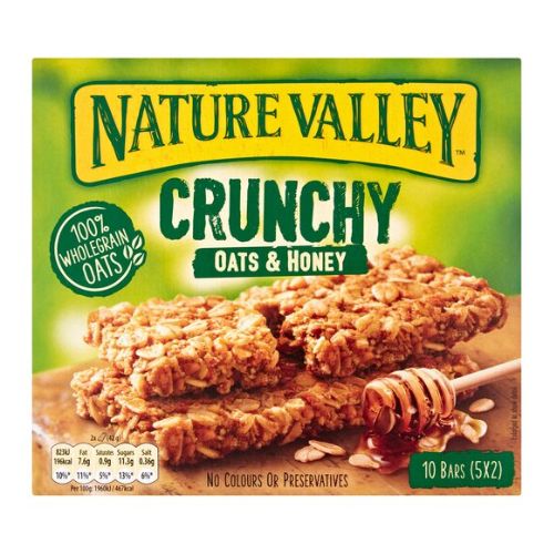 Nature Valley Crunchy Oats & Honey 10 Bars (5x2) Cereal Bars nature valley   