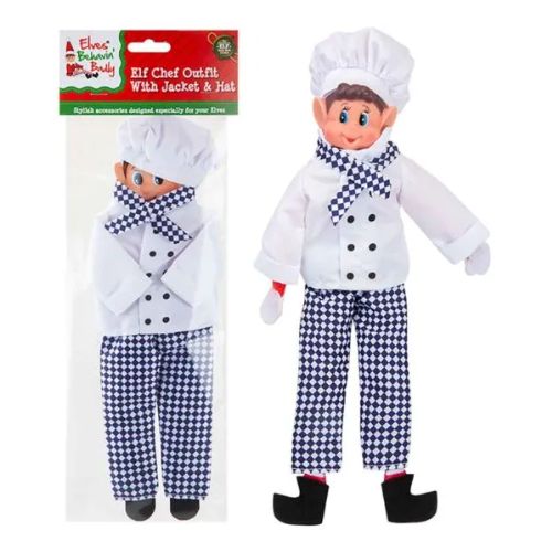 Elves Behavin' Badly Elf Chef Outfit With Jacket & Hat Elves Behavin' Badly Elves Behavin' Badly   