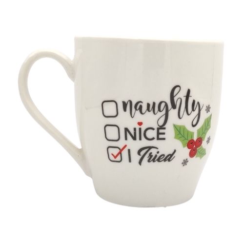 Christmas Mug Naughty Slogan Mugs FabFinds   